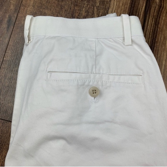 Uniqlo White Ribbed Straight Leg Mid Rise Pants - Picture 2 of 7